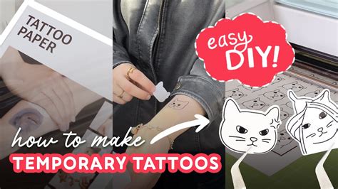 How To Make Temporary Tattoos At Home Print Cut And Apply Youtube