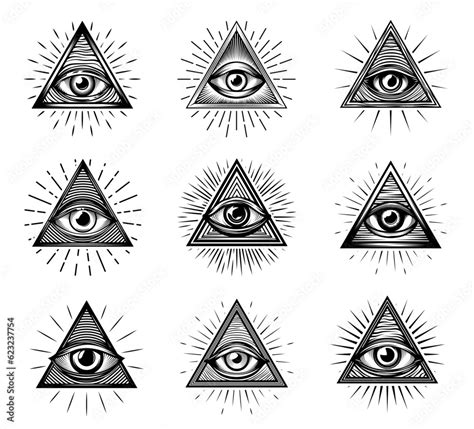 Illuminati Triangle Eye Tattoo
