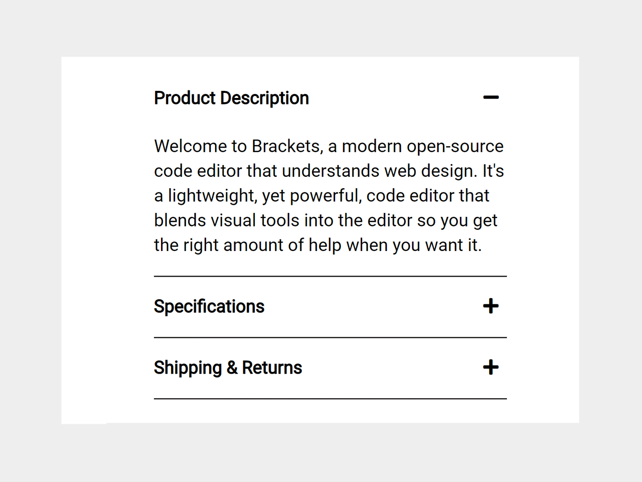 Interactive Collapsible Panel Expand Collapse Accordion Component Interactive Collapsible Panel Expand Collapse Accordion Component
