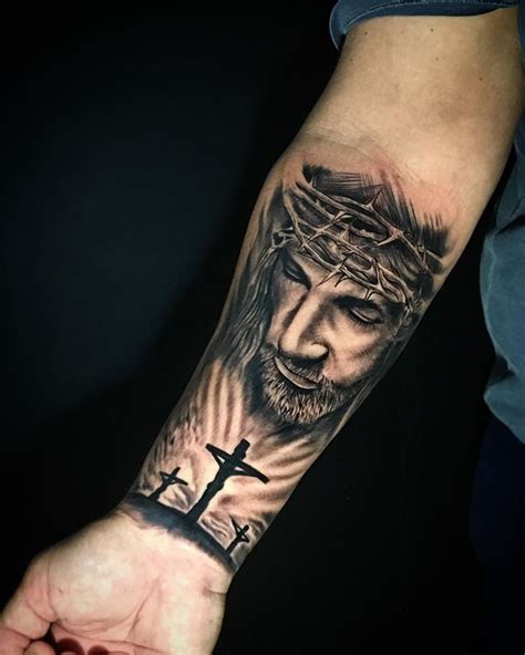 Jesus Forearm Tattoo