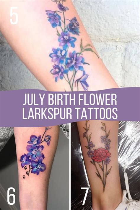 July Flower Tattoo