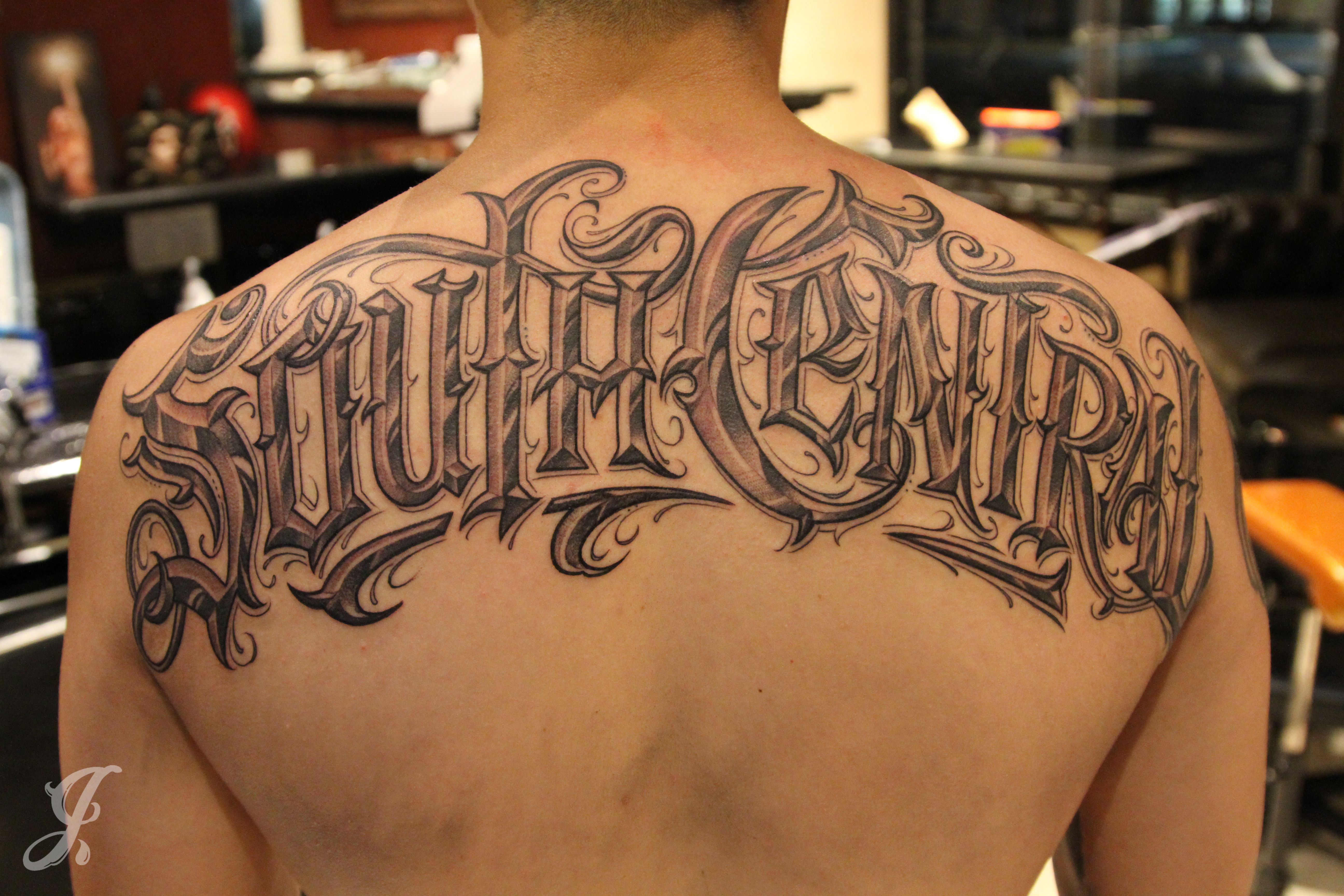 Last Name Back Tattoo Fonts