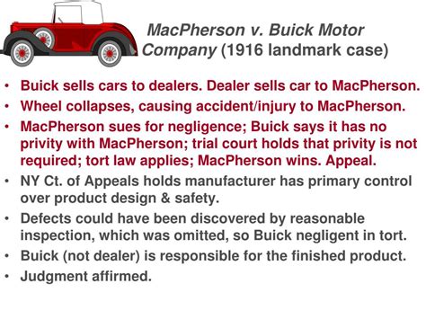 Macpherson V Buick Motor Company Law Case Britannica