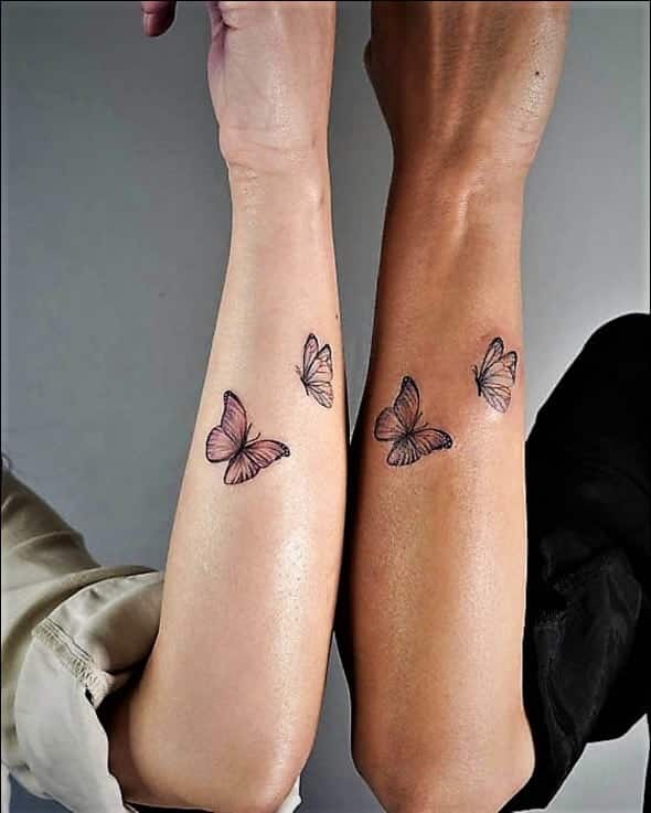 Matching Butterfly Tattoos