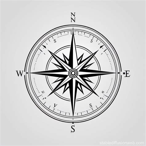 Military Tattoo Designs With Compass Stable Diffusion Online