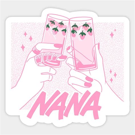 Nana Strawberry Glasses By Moonbeansandrice Nana Sticker Design