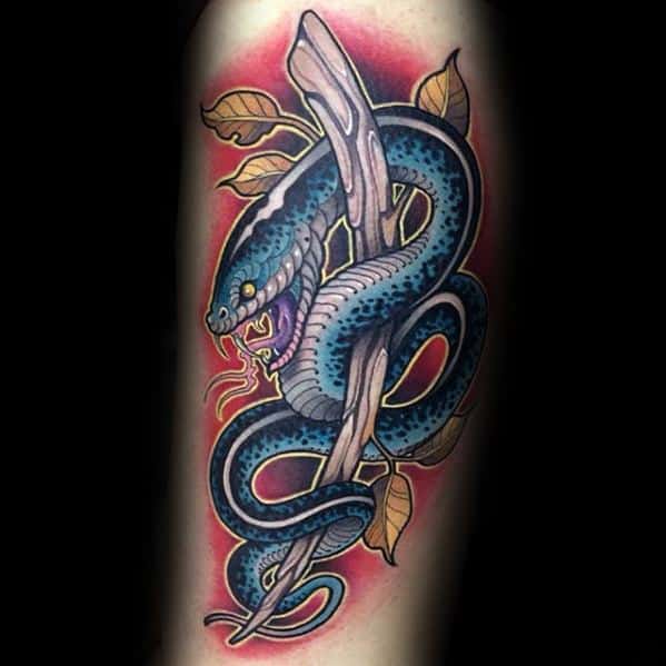 Neo Traditional Snake Tattoos Neo Traditional Snake Tattoos
