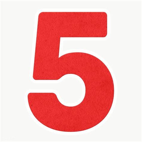 Number 5 Red