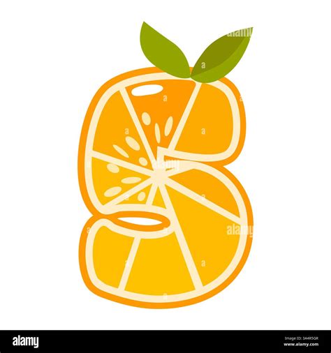 Orange Fruit Number Five Orange In The Shape Of Number 5 Vector Orange Fruit Number Five Orange In The Shape Of Number 5 Vector