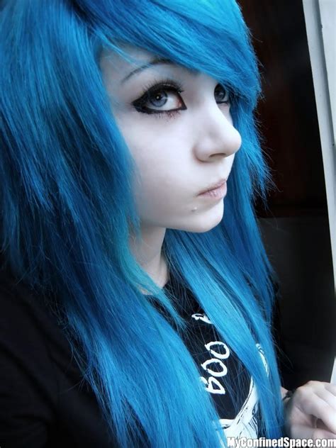 Pinterest Scene Hair Emo Hair Blue Hair
