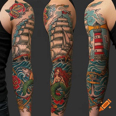Pirate Sleeve Is Almost Complete Done By Mike Campbell Tacoma Wa Ravensclaw Studio R Tattoos