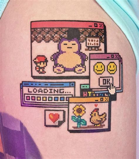 Pixel Art Tattoo By Youthless Done At Fleur Noire Tattoos Nyc R Tattoos