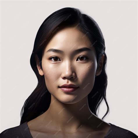 Premium Photo Close Up Portrait Of A Beautiful Asian Woman Against A Plain Background Premium Photo Close Up Portrait Of A Beautiful Asian Woman Against A Plain Background