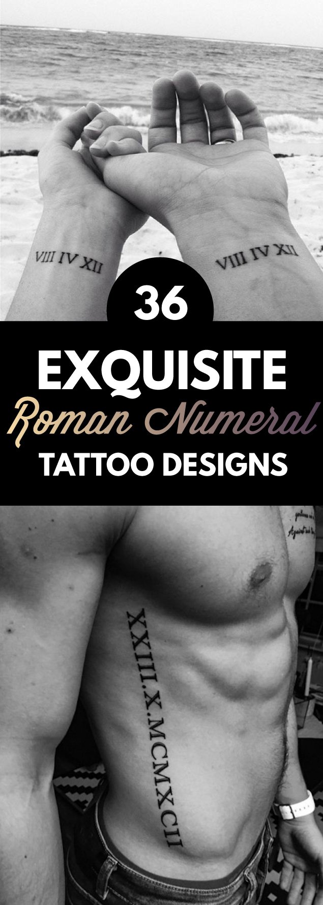 Roman Numeral Tattoo Designs