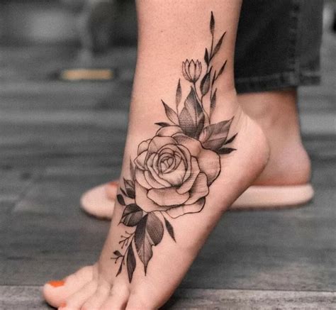 Rose Foot Tattoo
