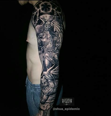 Saint Michael Tattoo Sleeve