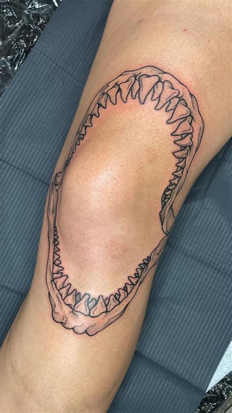 Shark Jaw Tattoo Knee Artofit Shark Jaw Tattoo Knee Artofit