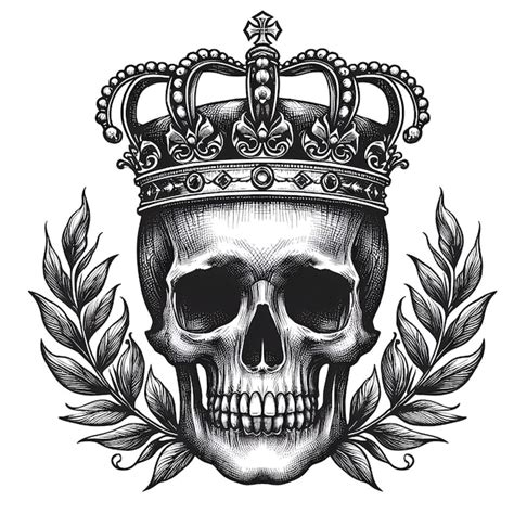 Skull Crown Drawing Tattoo