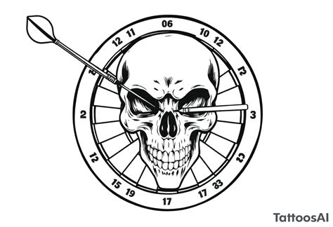 Skull Dart Board Darts Tattoo Idea Tattoosai