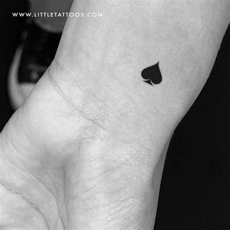 Spade Temporary Tattoo Set Of 3 Little Tattoos Spade Temporary Tattoo Set Of 3 Little Tattoos