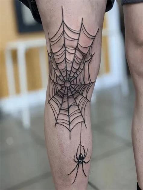 Spiderweb Knee Tattoo Spider Web Tattoo Web Tattoo Spider Tattoo