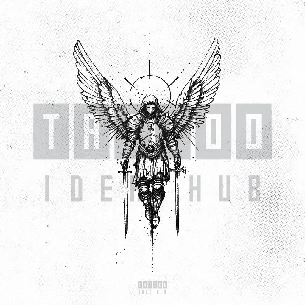 St Michael The Archangel Tattoo Design Stencil Tattoobnb