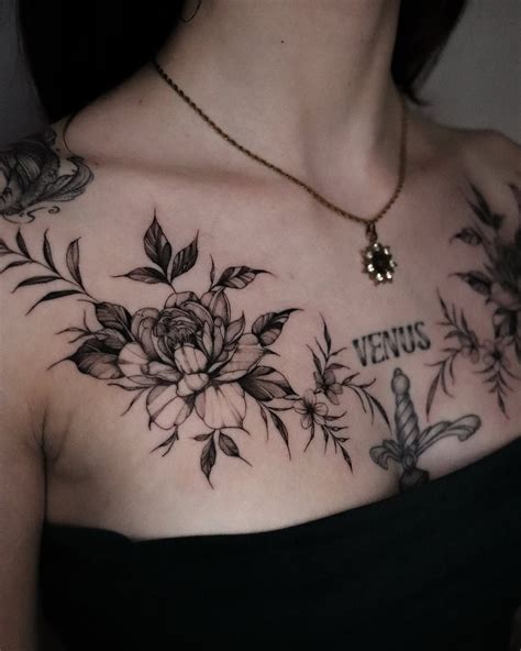 Stunning Chest Tattoos Floral And Symbolic Designs In 2025 Chest