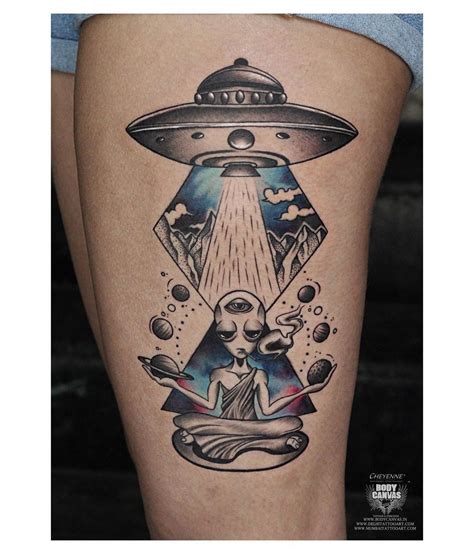 Super Unique Alien Amp 39 S Tattoo By Our Most Creative Tattoo Artist At