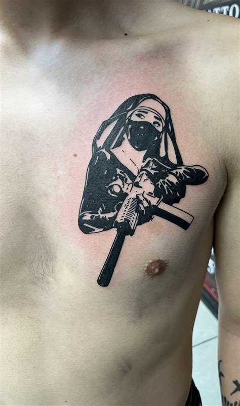 Tactical Nun Tattoo Done By Ethan At Star Ink In Waco Tx R Tattoos