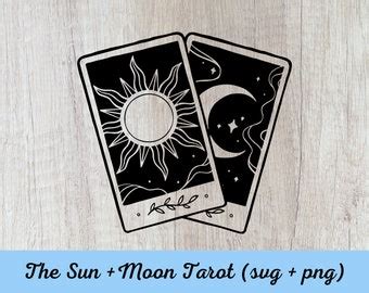 Tarot Svg Png L The Lovers Card L Moon And Sun L Digital Download L Tarot Svg Png L The Lovers Card L Moon And Sun L Digital Download L