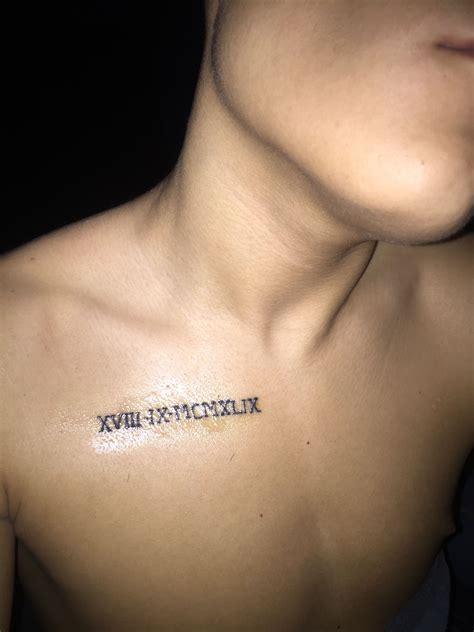 Tattoo On Chest Roman Numbers Tatuaje Fecha Tatuaje Del Cuello Tattoo On Chest Roman Numbers Tatuaje Fecha Tatuaje Del Cuello