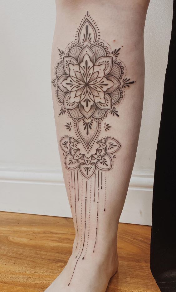 The Black Line Sequence In The Ornamental Tattoo Tattoo Life Leg