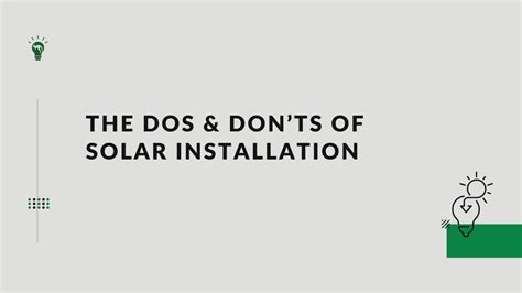The Dos Amp Don Ts Of Solar Installation By Solaristech Issuu
