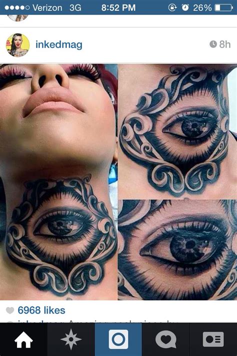 This Throat Tattoo From Tysondodgeart Is Unreal Throattattoo Necktattoo Blackandgraytattoo