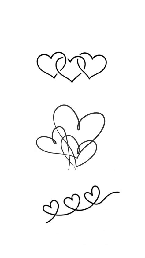 Three Heart Tattoo Ideas Printable