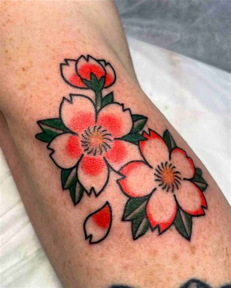 Traditional Cherry Blossom Tattoo Forearm Tattoo Ideas