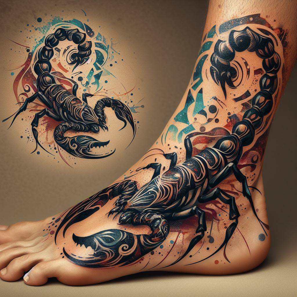 Tribal Scorpion Tattoo Design