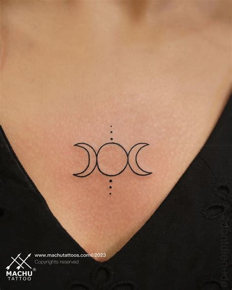 Triple Goddess Symbol Tattoo Machu Tattoos Best Tattoo Studio In India