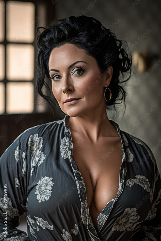 Very Sexy Serious Mature Hispanic Woman In Lingerie Looking At The Very Sexy Serious Mature Hispanic Woman In Lingerie Looking At The