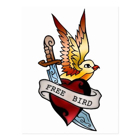Vintage Free Bird Tatto Postcard Zazzle Free Bird Tattoo Birds Vintage Free Bird Tatto Postcard Zazzle Free Bird Tattoo Birds