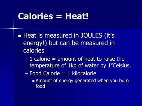 What Are Calories In Heat: Cost Implications For Energy Budgeting
