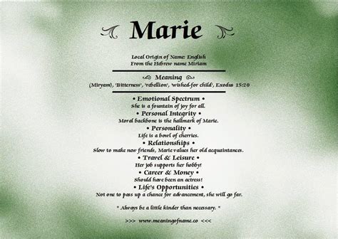 What Does The Name Marie Mean What Does The Name Marie Mean