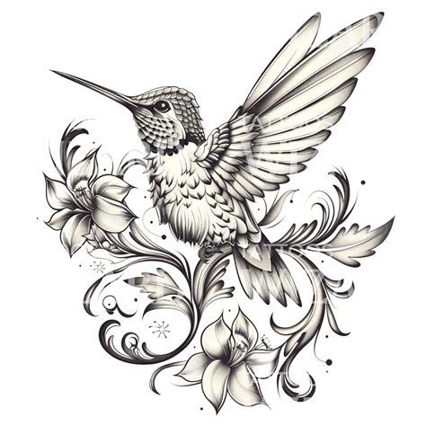Whimsical Hummingbird Tattoo Design Tattoos Wizard Designs