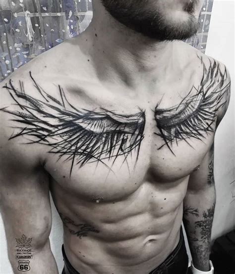 Wing Chest Tattoo Wing Chest Tattoo