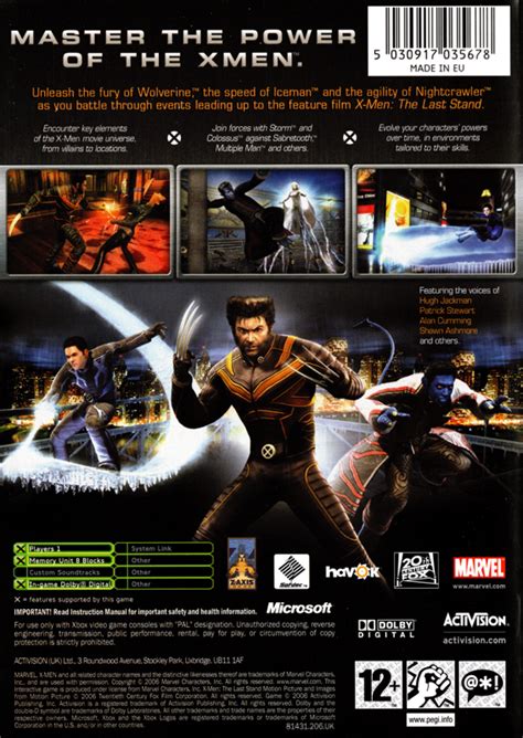 X Men Cover Or Packaging Material Mobygames X Men Cover Or Packaging Material Mobygames
